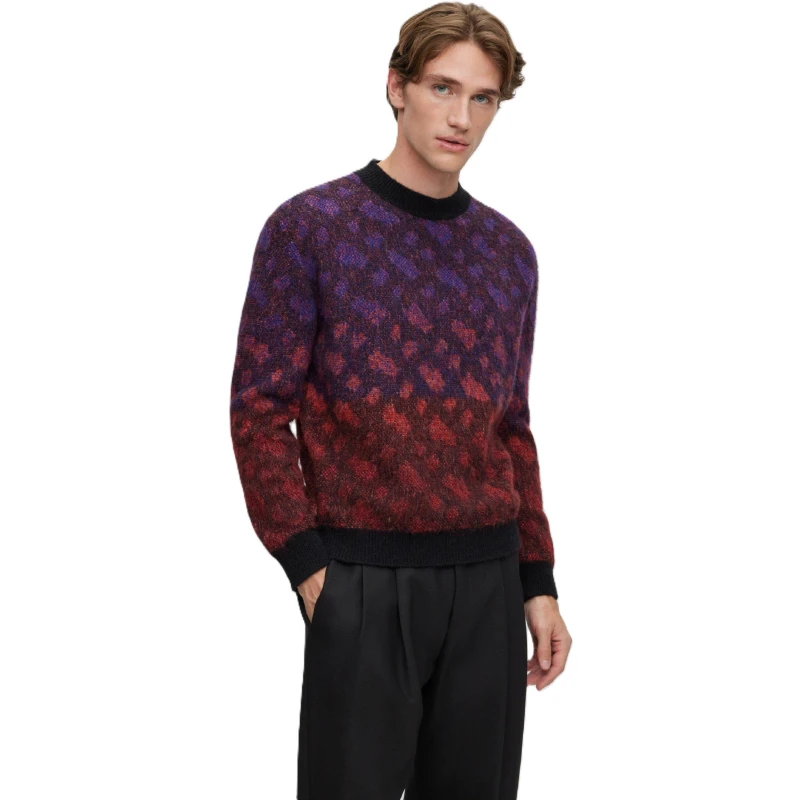 Image of Boss Mens Miracolo Crew Neck Jumper Black male L