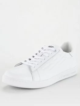 Image of Emporio Armani EA7 Eagle Court Trainers White Size 10.5 Men