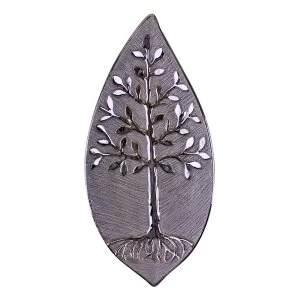 Image of Ceramic Silver Tree Of Life Dish, Wall Hanging or Freestanding 38cm