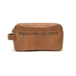 Image of Harvest Monticello Leather Toiletry Bag (One Size) (Cognac)