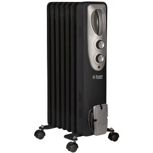 Image of Russell Hobbs 7 Fin Oil Radiator in Black