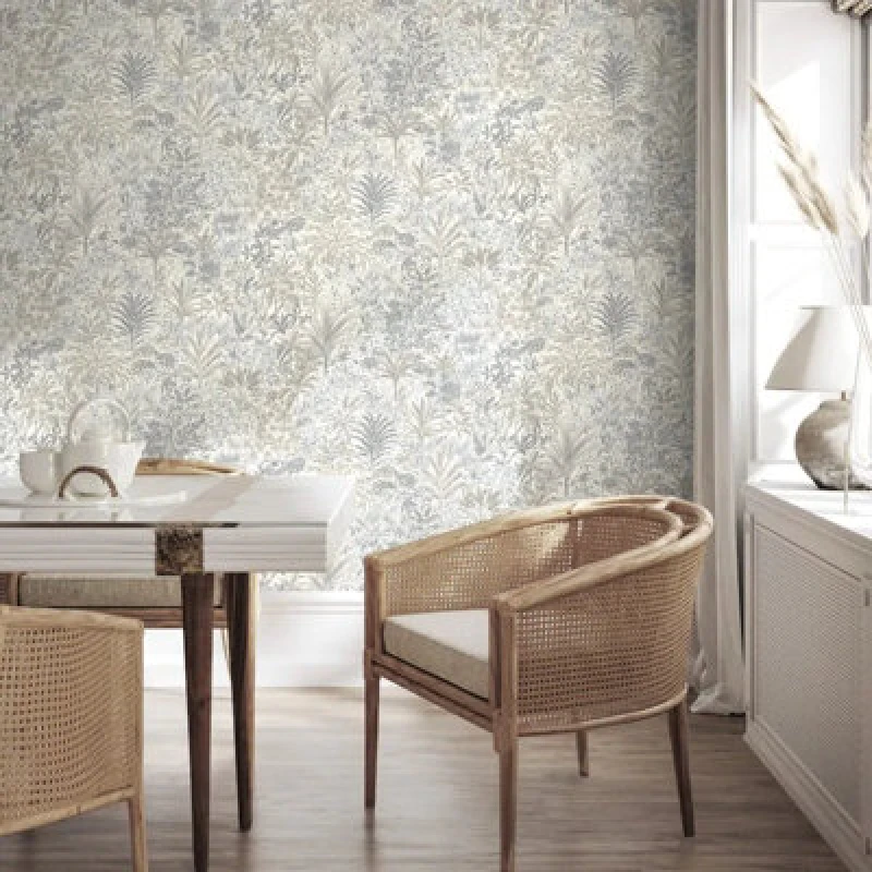 Image of Vymura Capri Palm Landscape Wallpaper - Natural/Grey Natural/Grey WNXYP Unisex