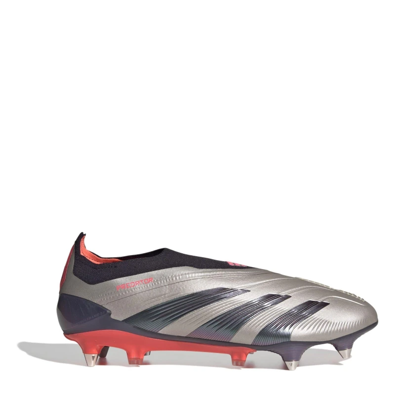 Image of adidas Predator Elite Laceless Juniors Soft Ground Football Boots platin met. male 3.5 (36)