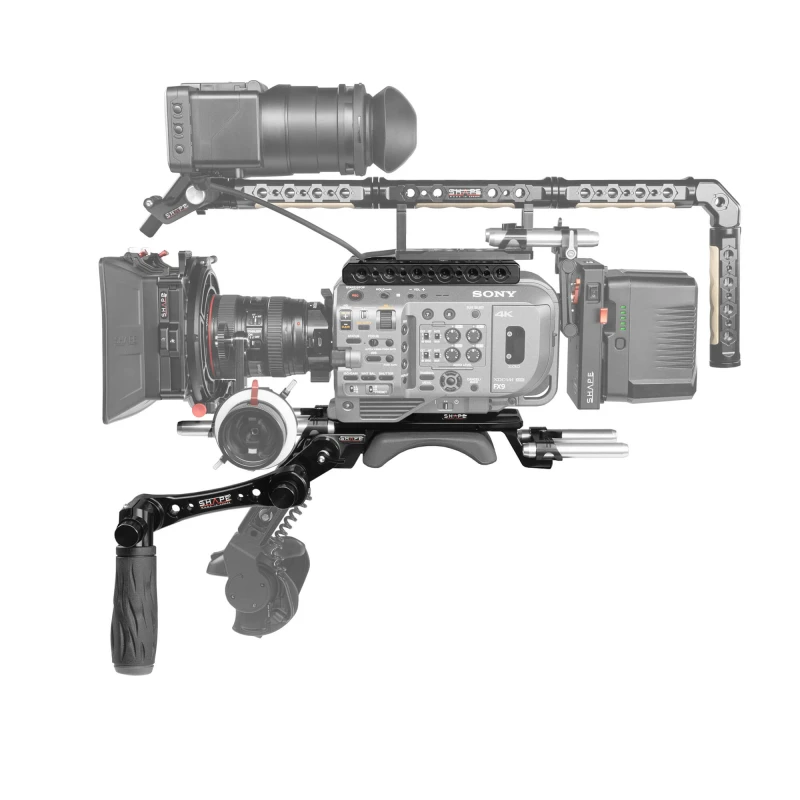 Image of Shape Sony FX9 camera cage baseplate with handle
