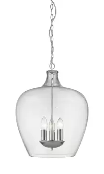 Image of Nell 3 Light Chrome Dome Pendant Ceiling Light