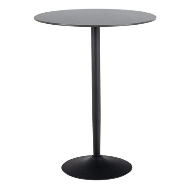 Image of Furniture To Go Malta Ceramic Round Bar Table In Matt Black
