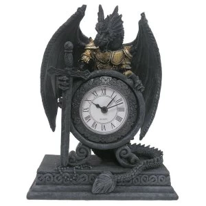 Image of Gothic Armoured Dragon Mantle Clock