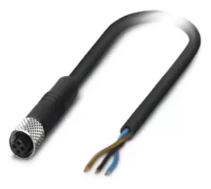 Image of Phoenix Contact Sac-3P- 5,0-Pur/m5Fs Sensor Cord, 3P, M5 Rcpt-Free End, 5M