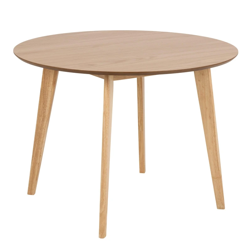 Image of Furniture To Go Roxby Round Dining Table in Oak 105x76cm in Light Oak Size: 105x76cm Light Oak Unisex 105x76 cm
