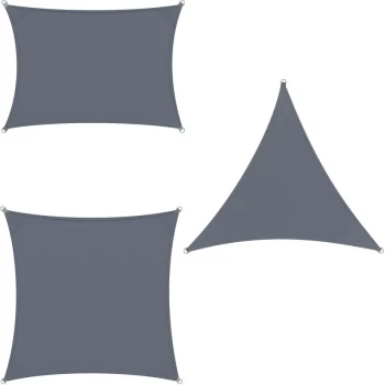 Image of Sun Shade Sail Awning Canopy Garden Patio Sunscreen NEW Anthracite, Rechteck 2x4m (de) - Detex