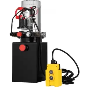 Image of VEVOR 8 Quart Double Acting Hydraulic Pump Dump Trailer Reservoir Control Kit Durable DC12V Hydraulic Pump