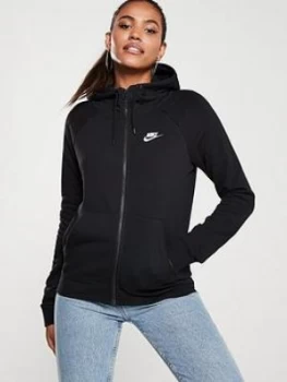 Image of Nike NSW Essential FZ Hoodie - Black, Size L, Women