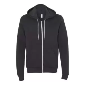 Image of Bella + Canvas Adults Unisex Full Zip Hoodie (S) (Dark Grey)