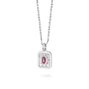 Image of Daisy London July Ruby Birthstone Necklace Sterling Silver