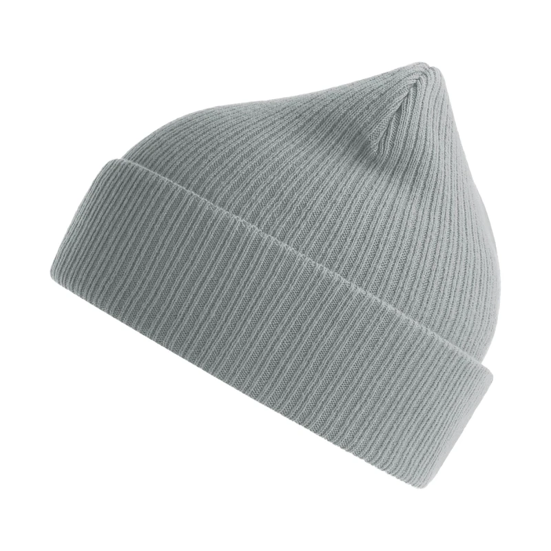 Image of Atlantis Atlantis Men Nelson Ribbed Cotton Beanie in Light Grey Light Grey One Size Male 5063300861189