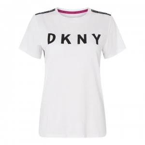 Image of DKNY Tape Logo T-Shirt - White