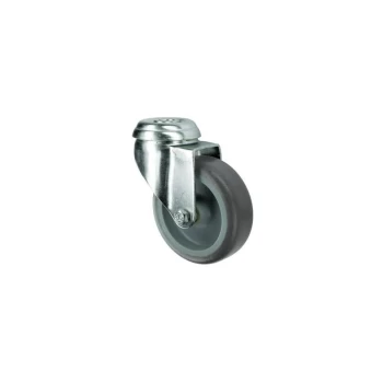 Image of Atlas Workholders - Swivel Bolt Hole 75MM Rubber Tyre