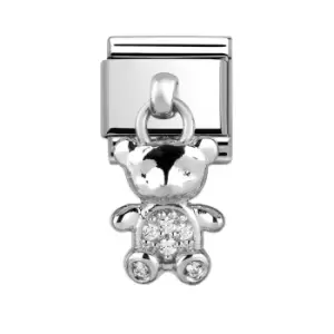 Image of Nomination Classic Silver Teddy Bear Pendant Charm