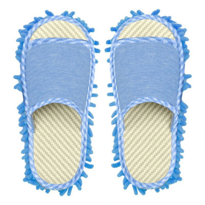 Image of Haven Mop Shoe High-Quality Microfiber Chenille Flexible & Elastic - Blue
