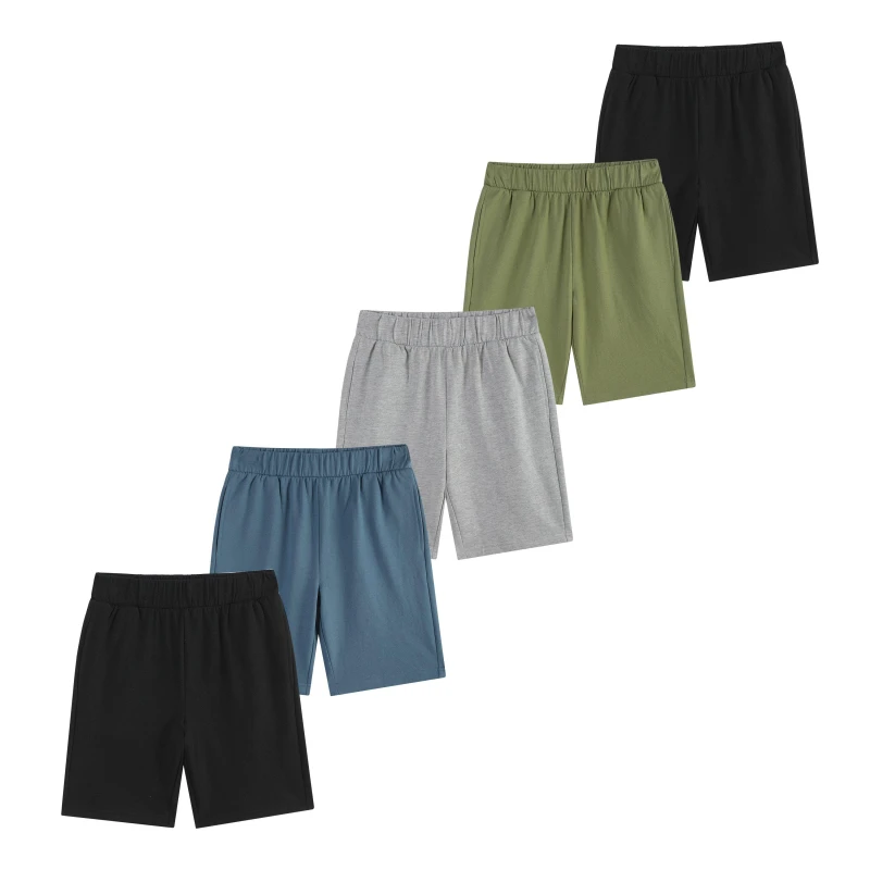 Image of Studio Older Boys 5 Pack Fleece Shorts - Multi Multi 6 - 7 Years