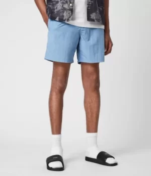 Image of AllSaints Mens Warden Swim Shorts, Mirage Blue, Size: S