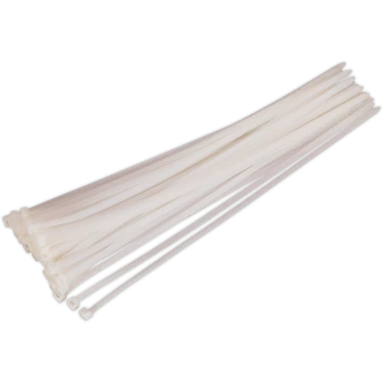 Image of Sealey White Cable Ties 450mm 7.6mm