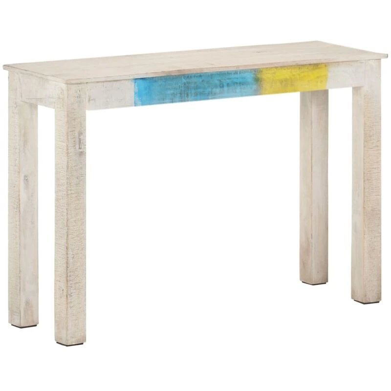 Image of VIDAXL Console Table White 115x35x77cm Rough Mango Wood Vidaxl 8720286068229