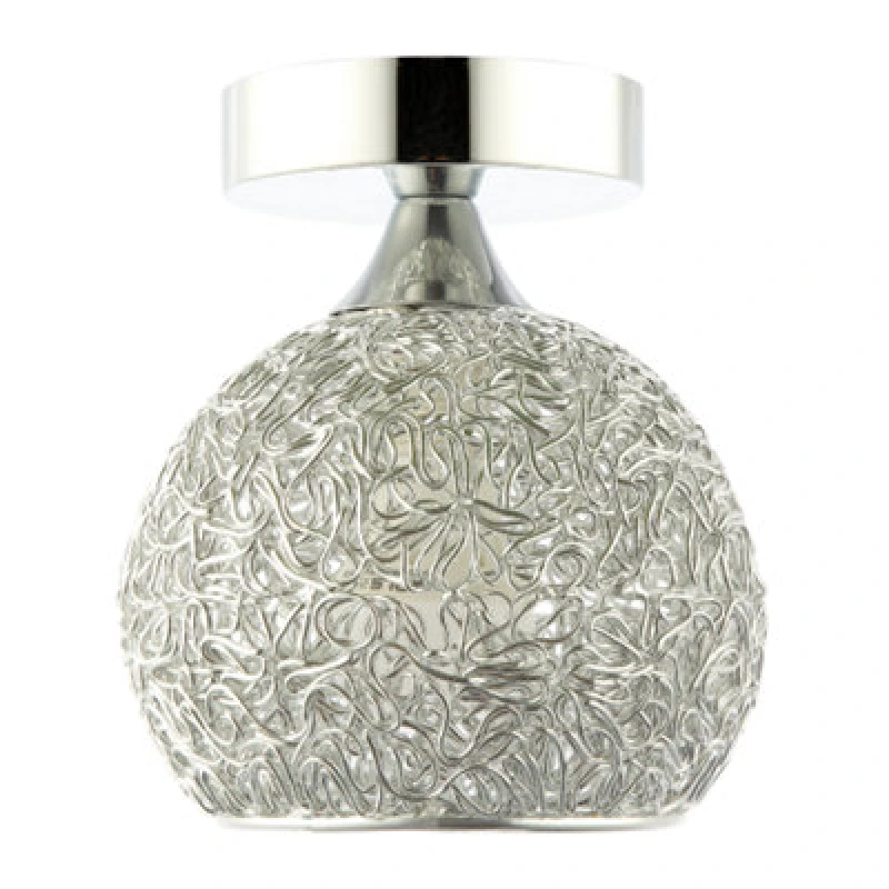 Image of Happy Homewares Modern Polished Chrome Ceiling Light Fitting With Twisting Metal Shade