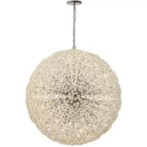 Image of Luminosa Lighting - Luminosa Salisbury Ceiling Pendant 1.5m Sphere 84 Light G9 Polished Chrome, Crystal