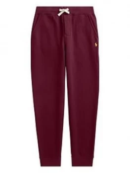Image of Ralph Lauren Boys Classic Cuffed Joggers - Dark Red
