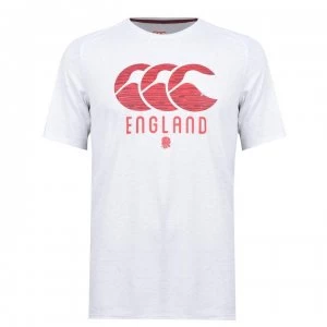 Image of Canterbury England Rugby Polyester T Shirt Mens - White