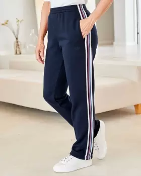 Image of Cotton Traders Side Panel Jog Pants in Blue