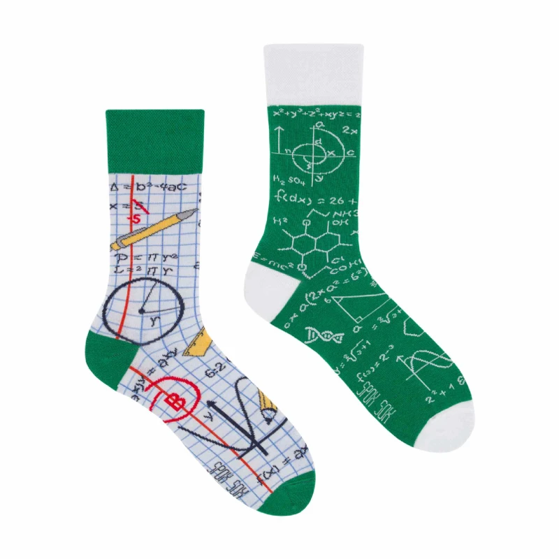 Image of SPOX SOX SPOX SOX Men 1 Pack Mismatched Novelty Odd Socks - Back 2 School Size: 11-13 Multi 11-13 Male 5903689160117
