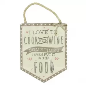 Image of Love Life Cook With Wine Pendant Plaque