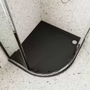 Image of Offset Quadrant Left Handed Shower Tray 1200mm x 800mm - Slate Grey - Hudson Reed