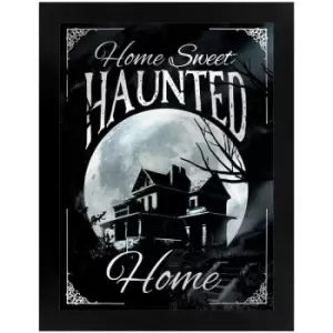 Image of Grindstore Home Sweet Haunted Home Mirrored Plaque (One Size) (Black) - Black