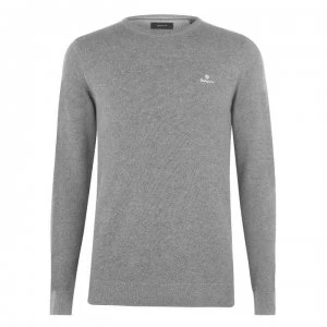 Image of Gant Gant Crew Neck Jumper - Grey 092