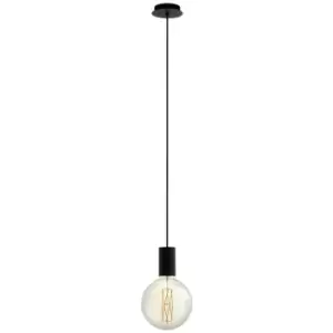 Image of Pozueta Slim Pendant Ceiling Light Black - Eglo