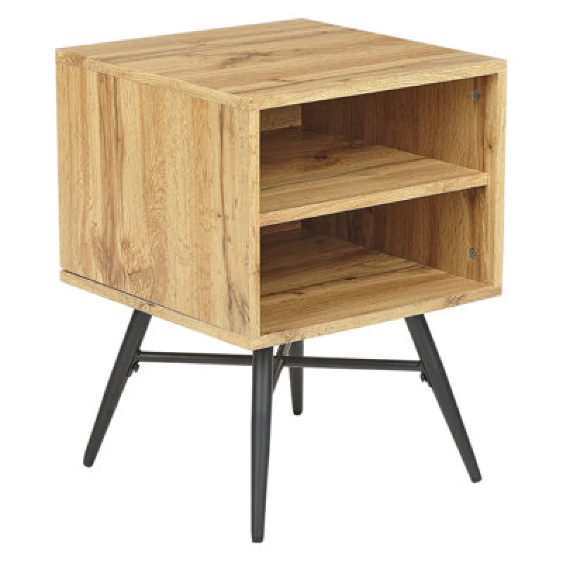 Image of Beliani Bedside Table Lubock Light Brown