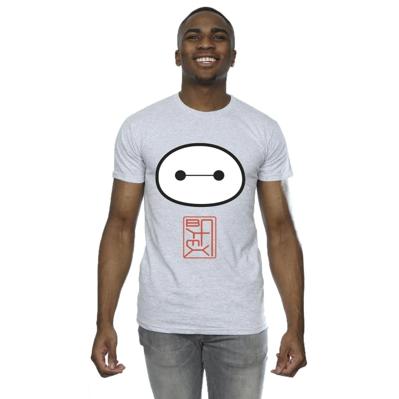 Image of Disney Men Big Hero 6 Baymax Icon T-Shirt in Grey Size: Small Grey S Male 5059934877924