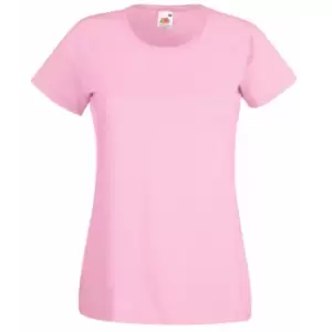 Image of Fruit Of The Loom Ladies/Womens Lady-Fit Valueweight Short Sleeve T-Shirt (2XL) (Light Pink)
