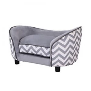 Image of PawHut Pet Sofa Grey 405mm x 685mm x 405 mm