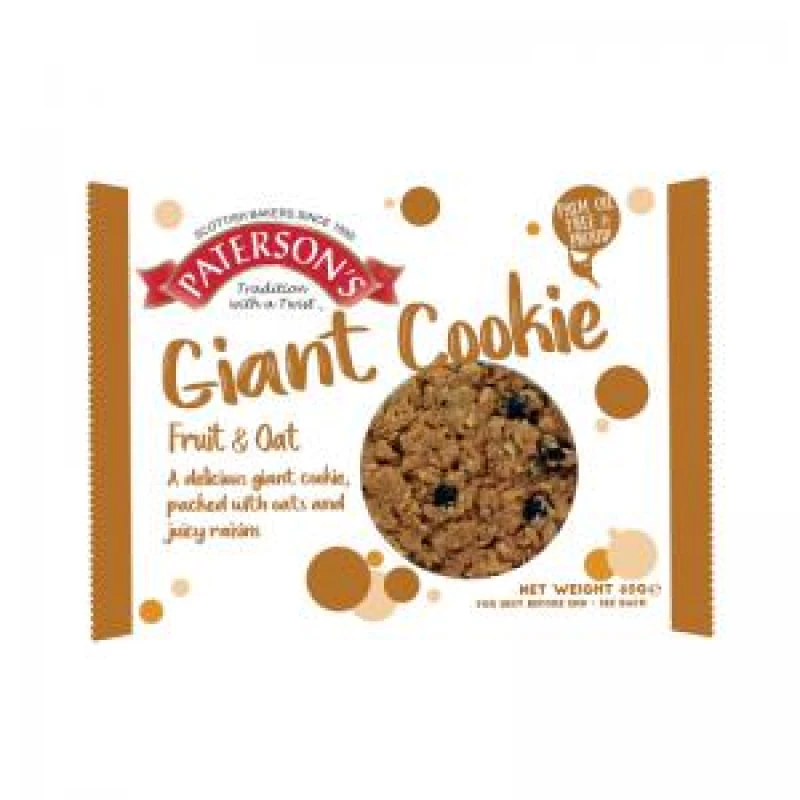 Image of Patersons Giant Cookie Fruity and Oat 60g (18 Pack) F5317
