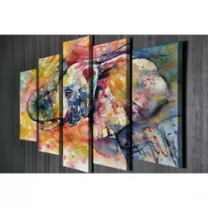 Image of BC107 Multicolor Decorative Canvas Painting (5 Pieces)