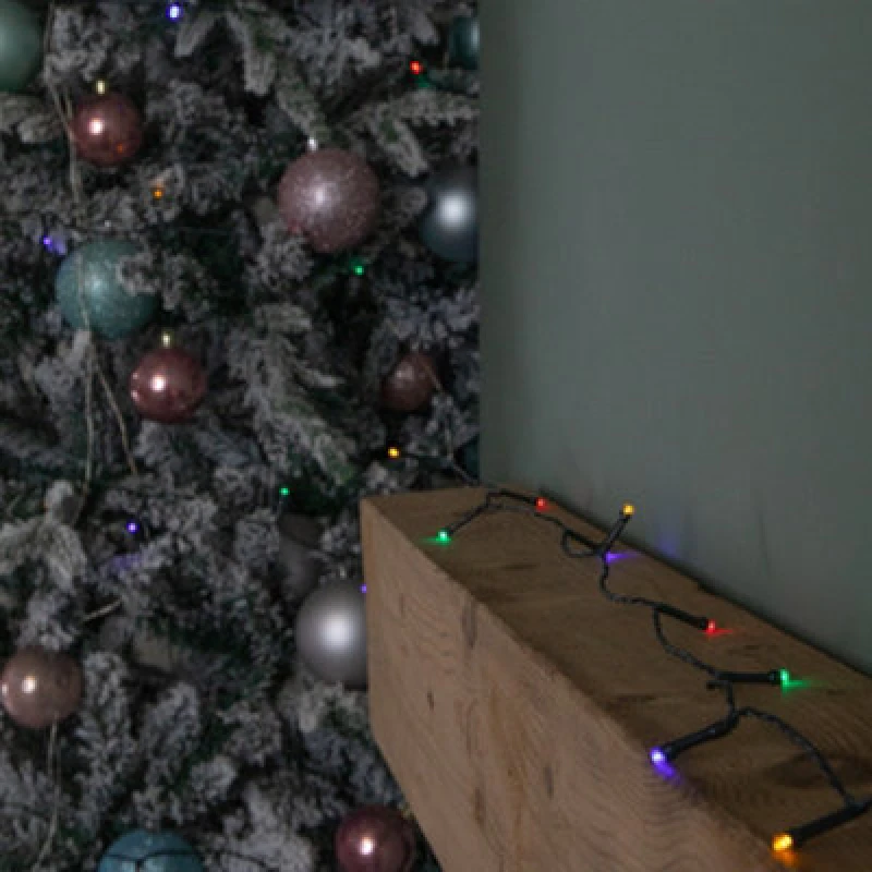 Image of Samuel Alexander 50 LED 5m Premier Christmas Indoor Outdoor Multi Function Battery Operated String Lights with Timer in Multicoloured Multi