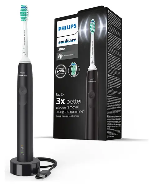 Image of Philips Sonicare Series 3100 HX3671/14 Black Electric Toothbrush