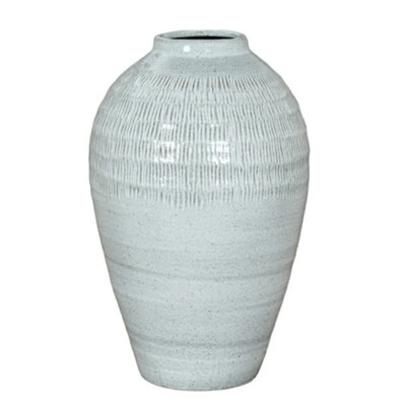 Image of Hill Interiors Kemi Medium Olpe Vase - Ceramic - L21 X W21 X H30 Cm - White