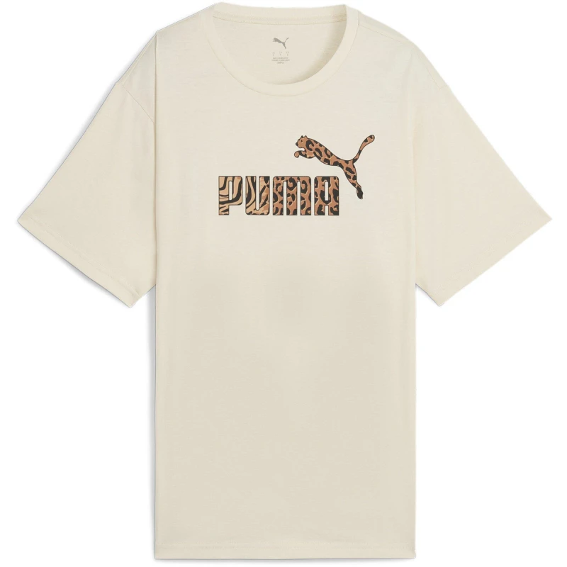 Image of Puma Womens Regular Fit Logo T-Shirt Alpine Animal female 10 (S)