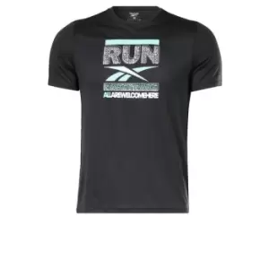 Image of Reebok Running Graphic T-Shirt Mens - Black