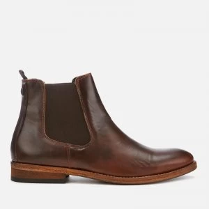 Image of Barbour Mens Bedlington Leather Chelsea Boots - Mahogany - UK 8 - Tan
